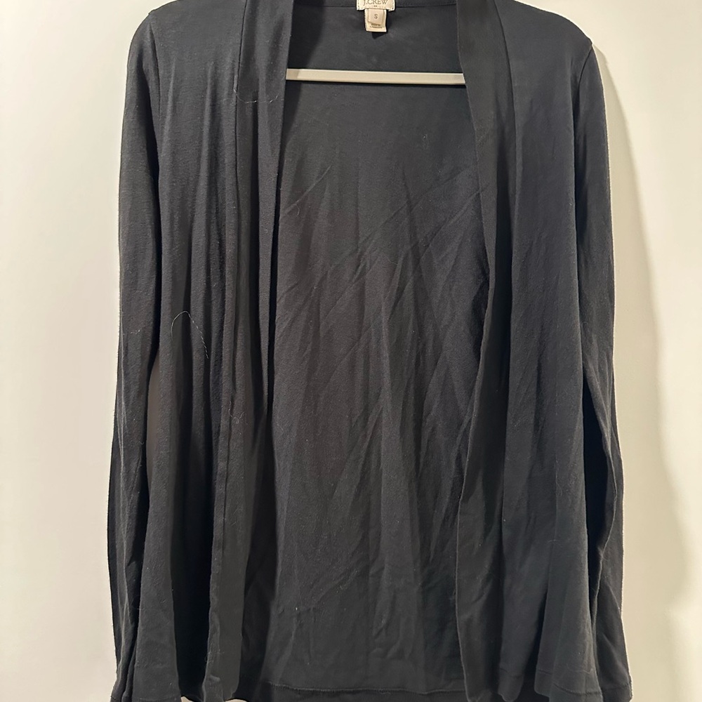 Black Open Front Cardigan